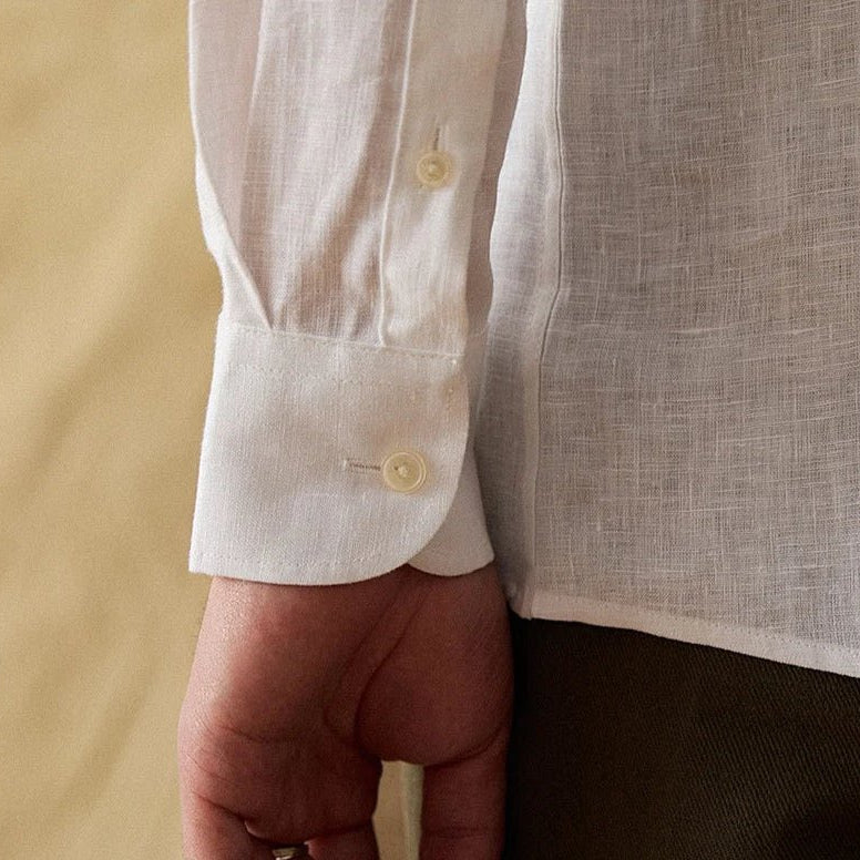 Long sleeve eight - collar breathable light luxury casual shirt - Antonios