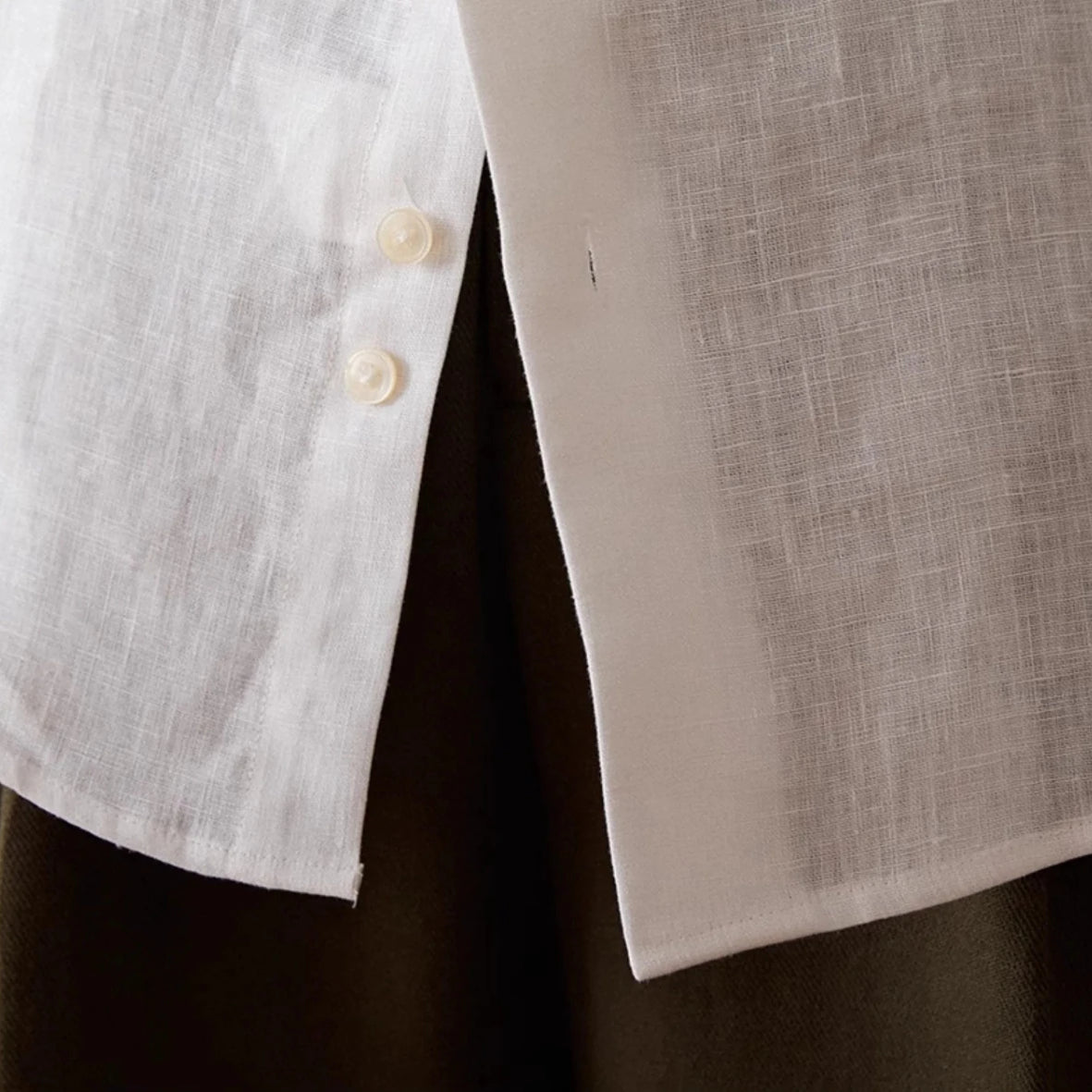 Long sleeve eight - collar breathable light luxury casual shirt - Antonios