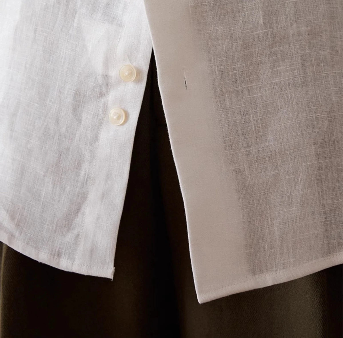 Long sleeve eight - collar breathable light luxury casual shirt - Antonios