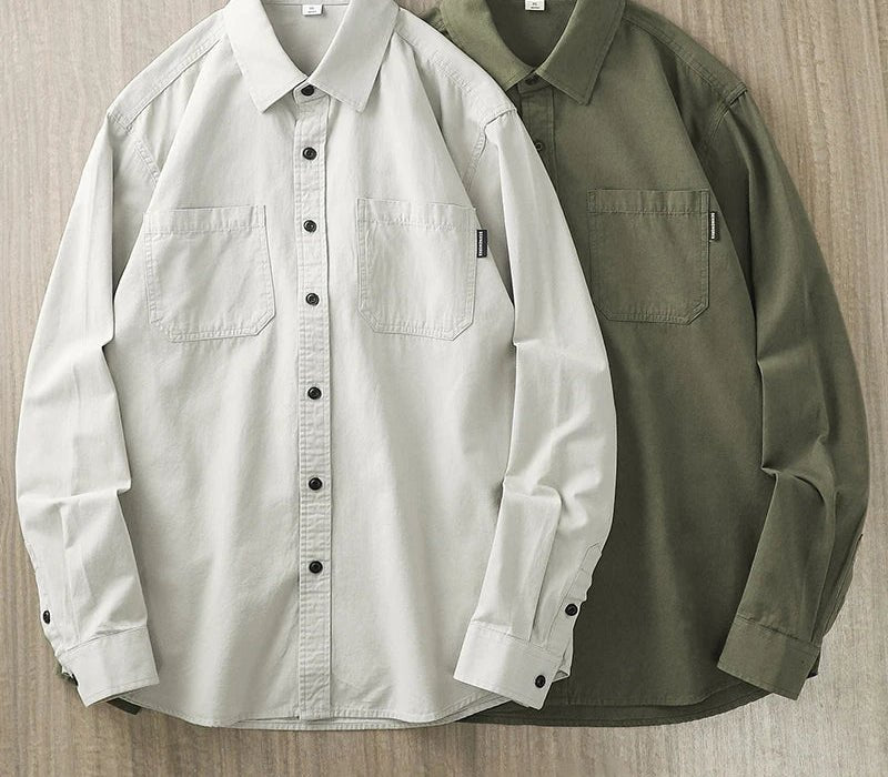 Long sleeve solid color workwear blouse - Antonios