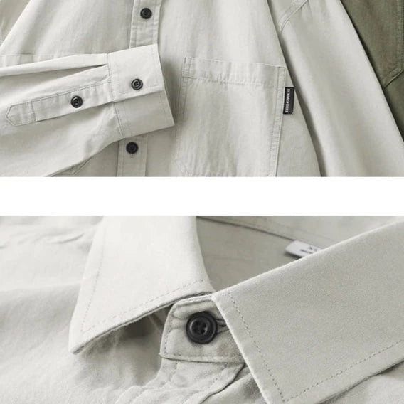 Long sleeve solid color workwear blouse - Antonios