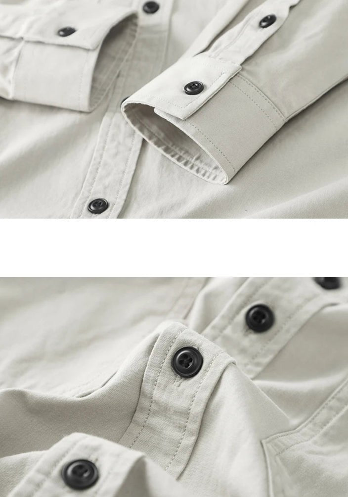 Long sleeve solid color workwear blouse - Antonios