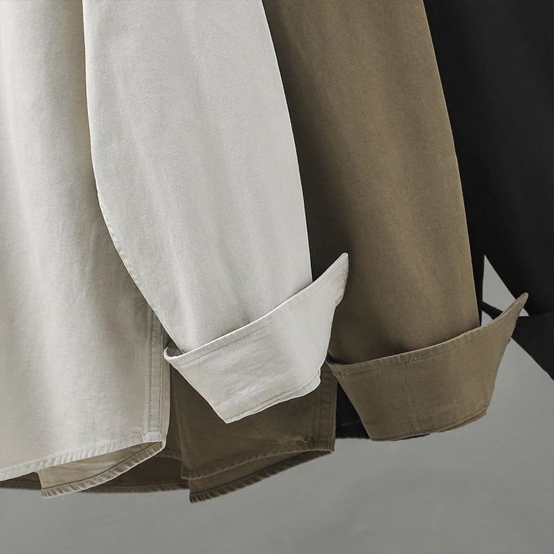 Long sleeve solid color workwear blouse - Antonios