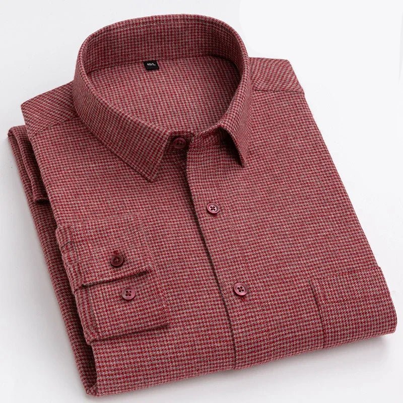 Luxury 100% cotton casual long - sleeve shirt - Antonios
