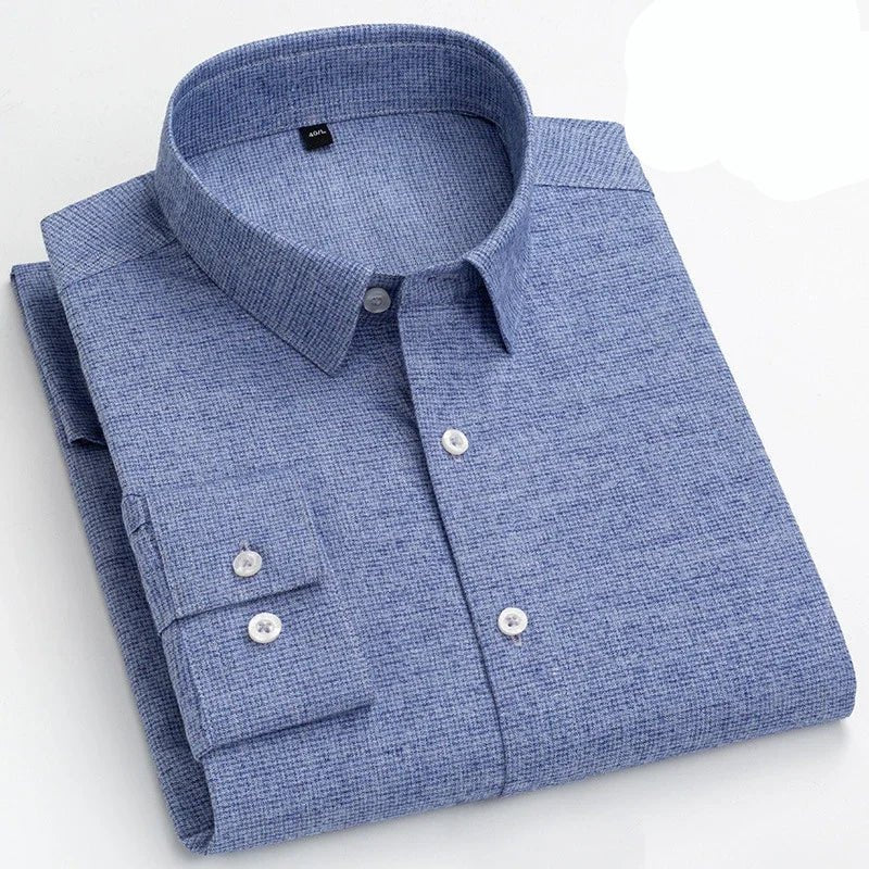 Luxury 100% cotton casual long - sleeve shirt - Antonios