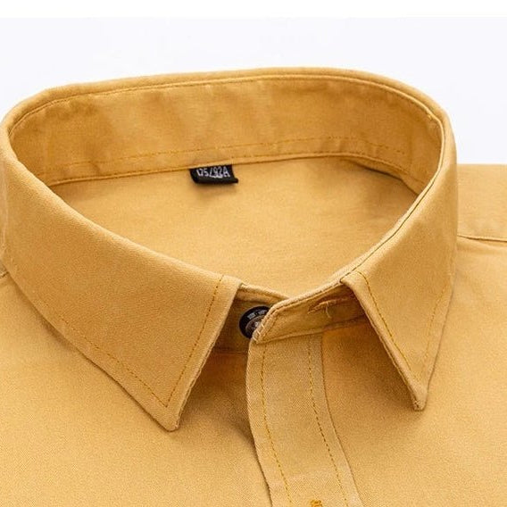 Luxury cotton shirt with single pocket - Antonios