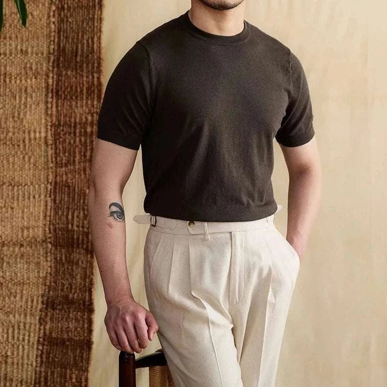 Luxury o - neck collar summer t-shirt - Antonios