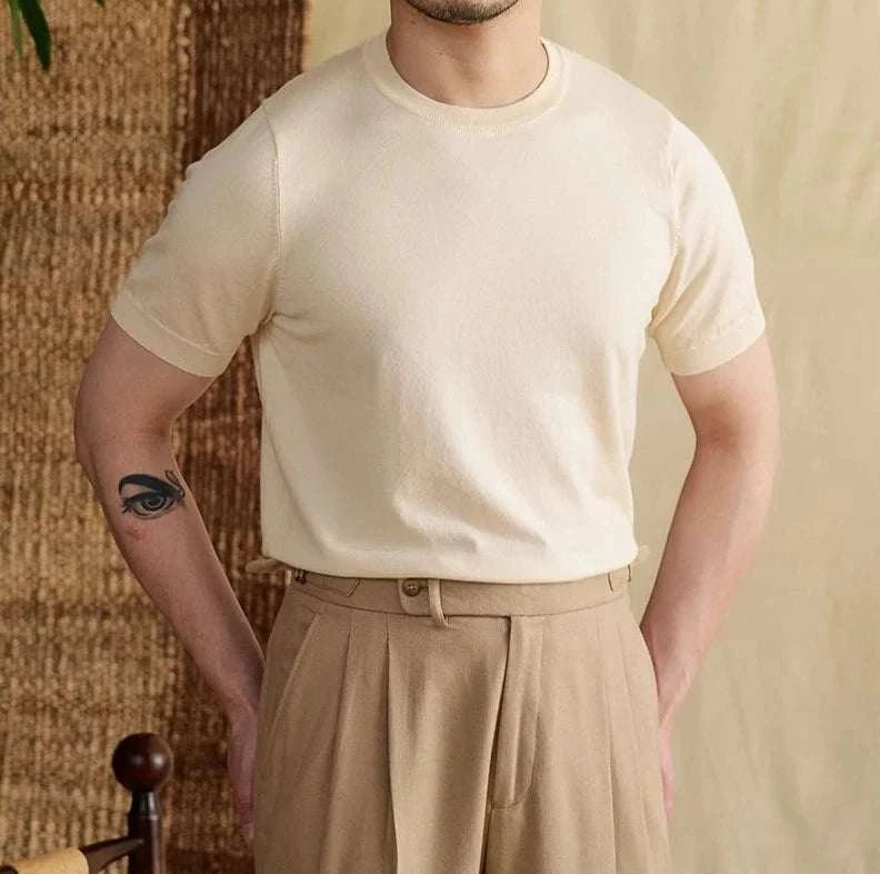 Luxury o - neck collar summer t-shirt - Antonios