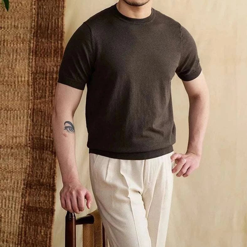 Luxury o - neck collar summer t-shirt - Antonios