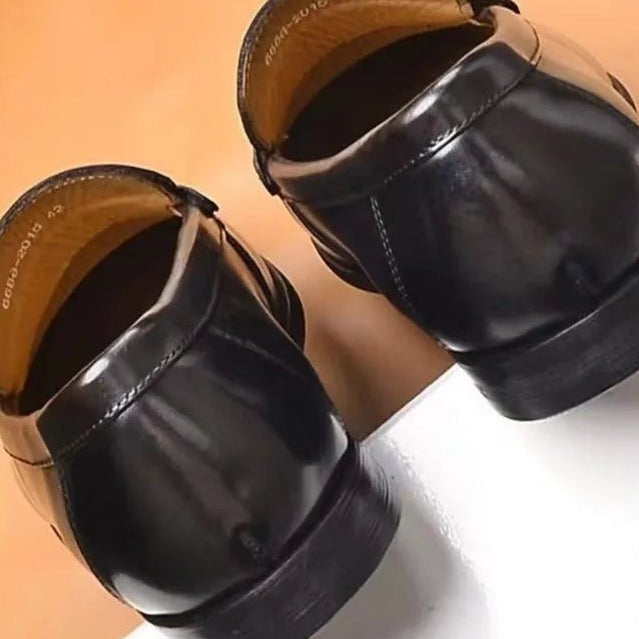 Luxury penny slip on genuine leather loafers - Antonios