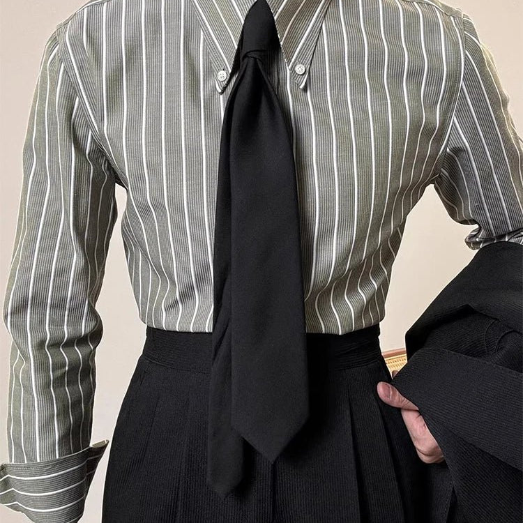 Luxury silk polo shirt long sleeve classic - Antonios