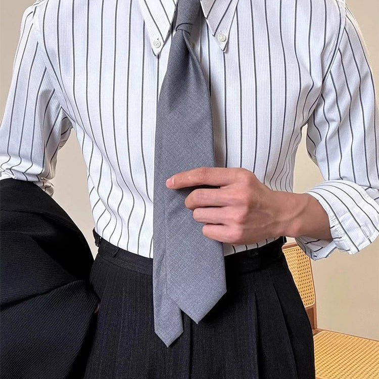 Luxury silk polo shirt long sleeve classic - Antonios