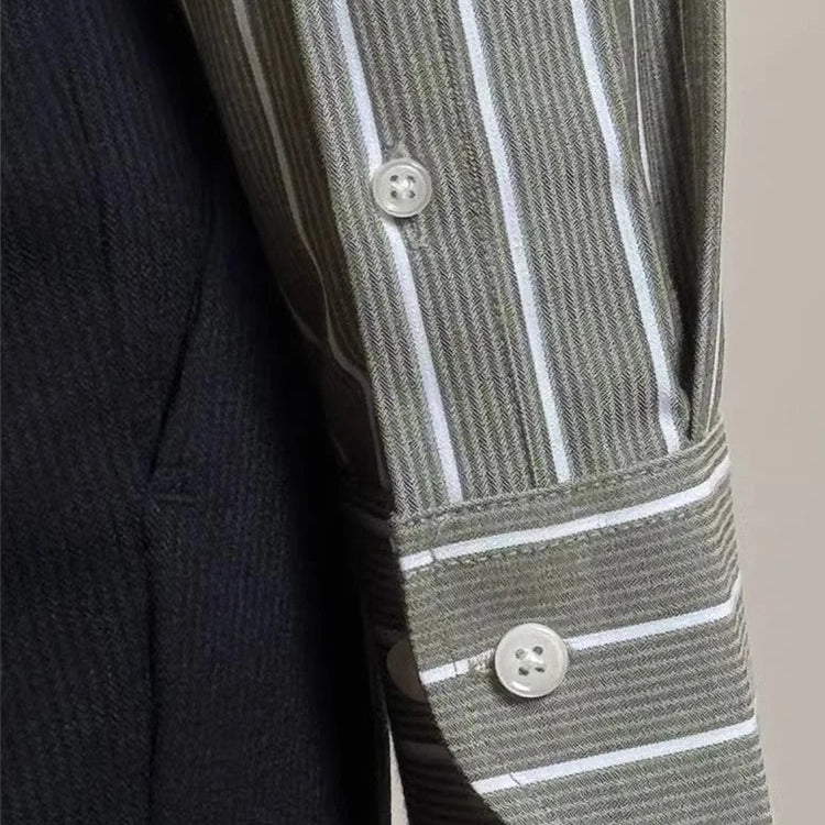 Luxury silk polo shirt long sleeve classic - Antonios