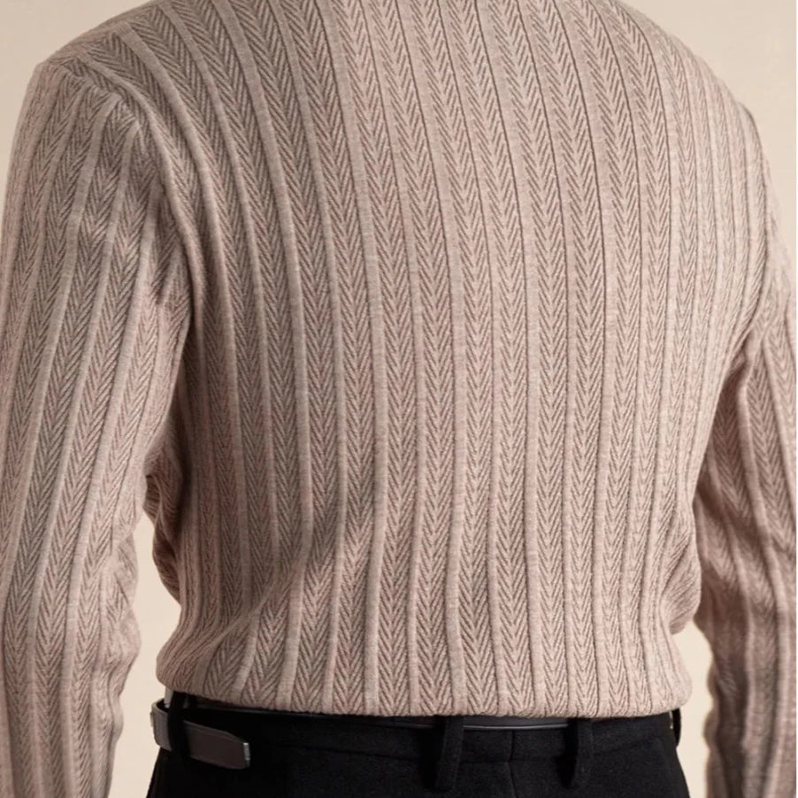 Luxury wool mock neck pullover - Antonios