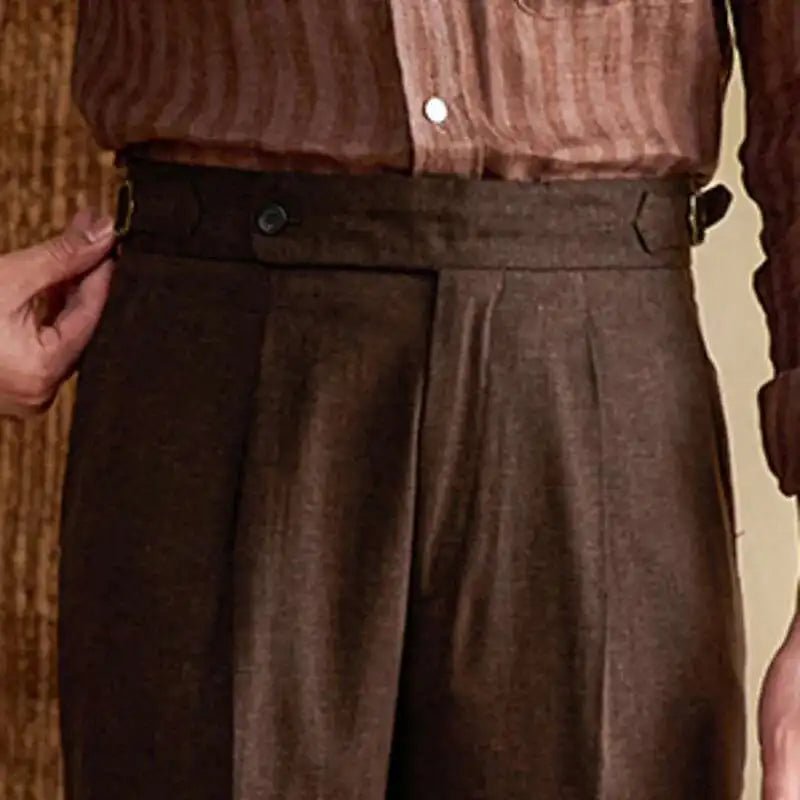 Lyocell Cotton high - waist elegant pants - Antonios