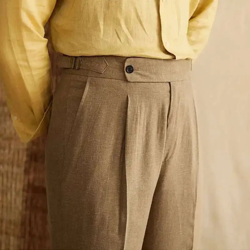 Lyocell Cotton high - waist elegant pants - Antonios