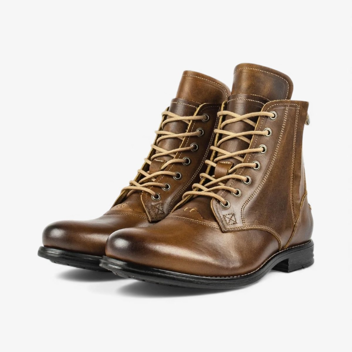 Men motorcycle leather casual boots - Antonios