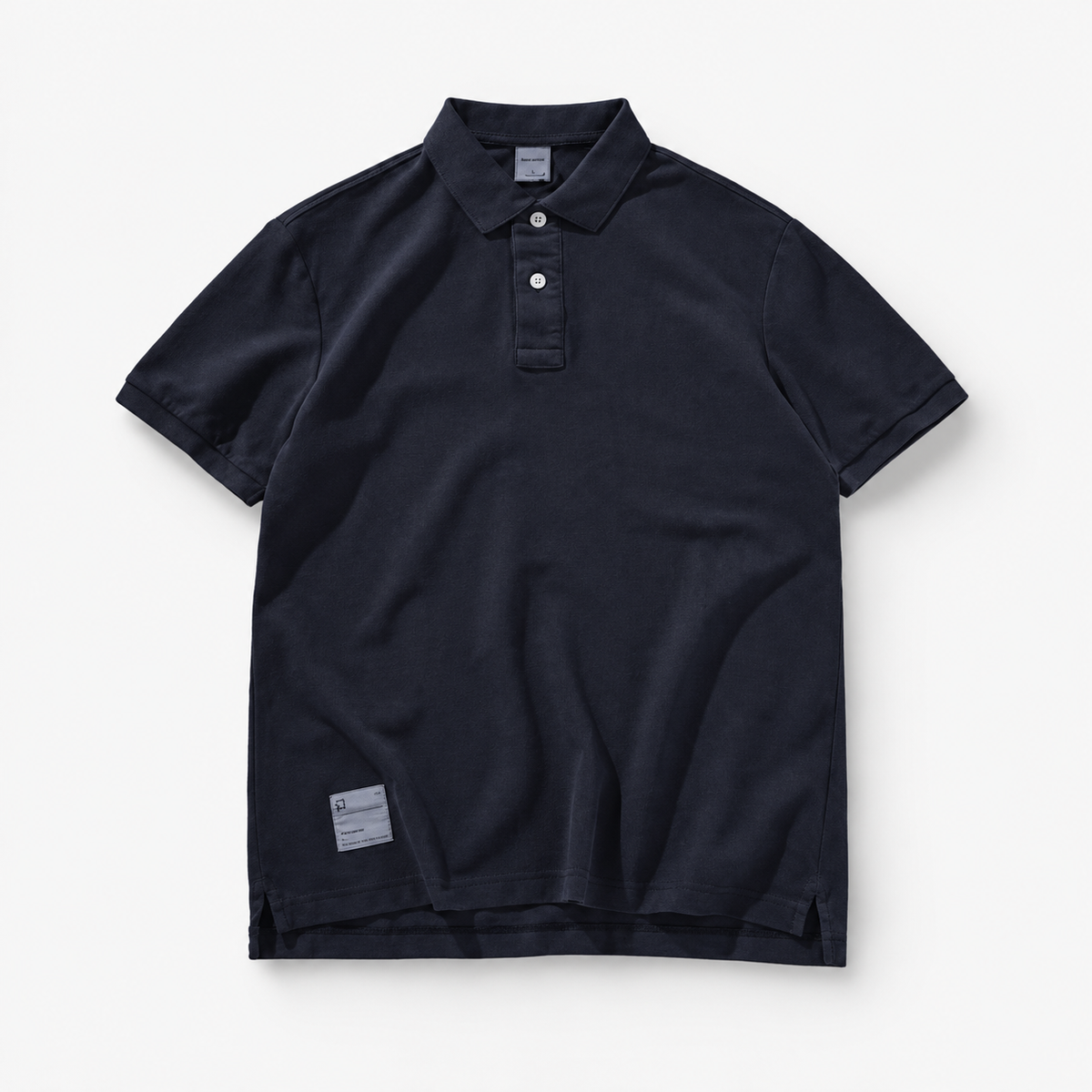 Polo cotton washed t-shirt — Royal Blue