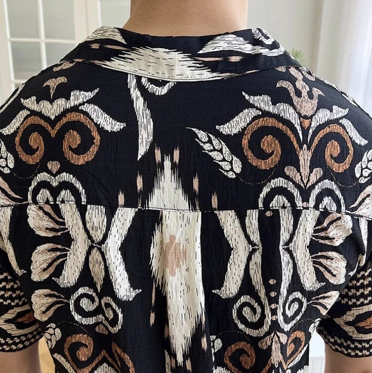 Men's cuban collar short sleeve shirt Summer - Antonios