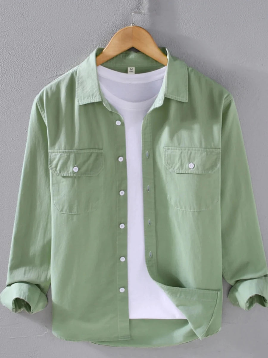 Men's long sleeve solid color casual outerwear - Antonios