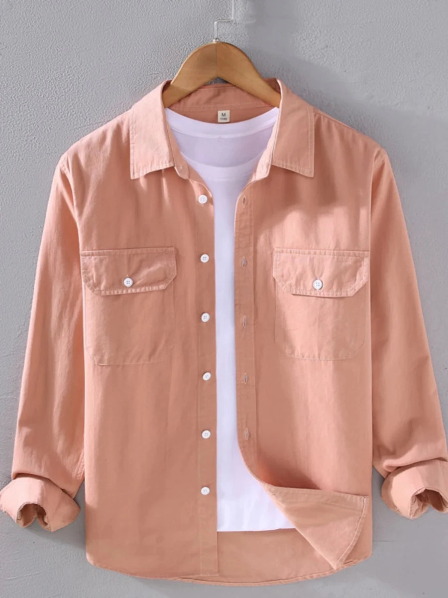 Men's long sleeve solid color casual outerwear - Antonios