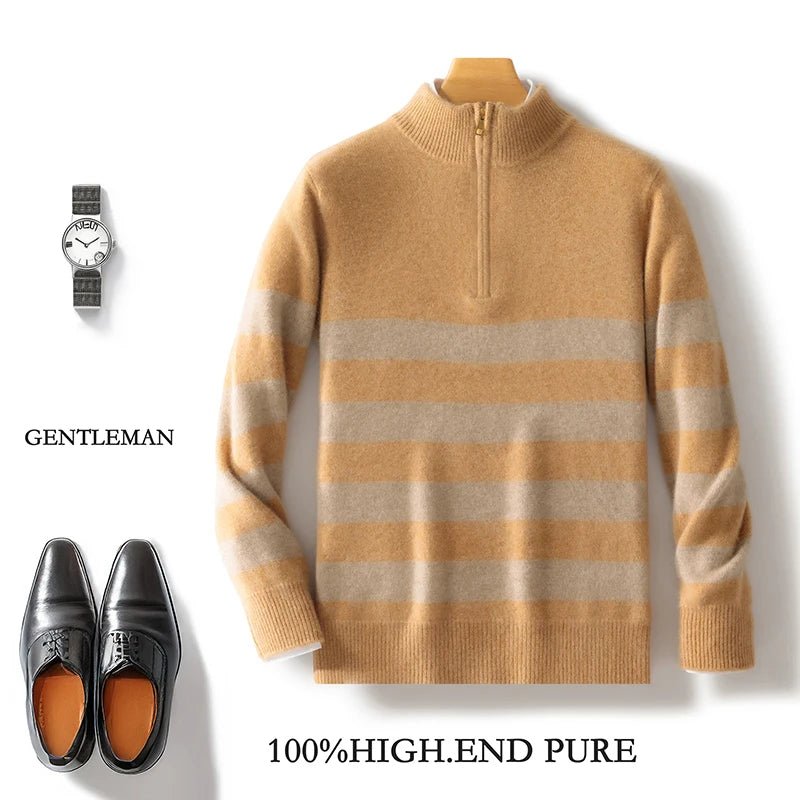 Merino wool half - collar zipper sweater - Antonios