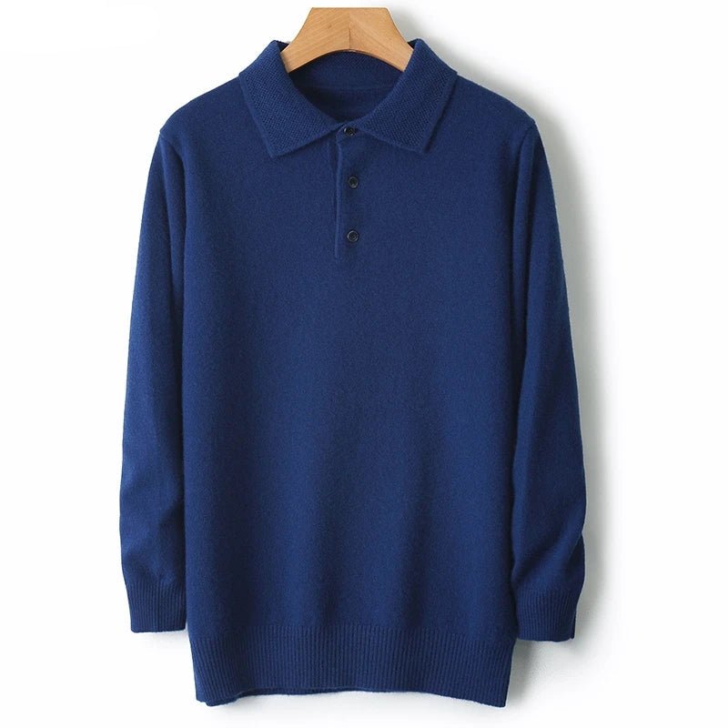 Merino wool polo collar sweater - Antonios