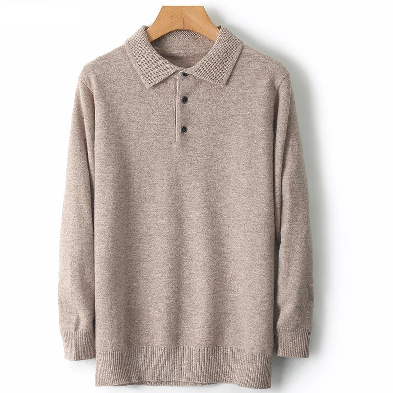 Merino wool polo collar sweater - Antonios