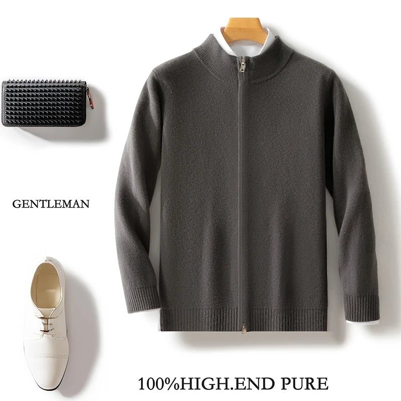 Merino wool smart fit zipper sweater - Antonios