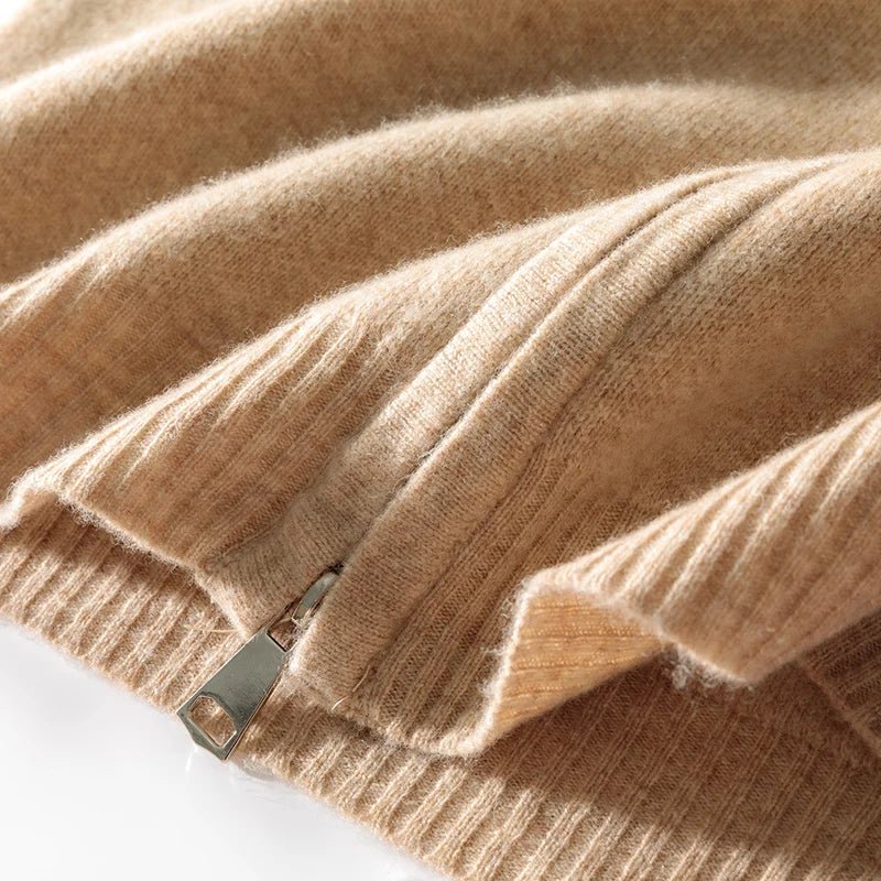 Merino wool smart fit zipper sweater - Antonios