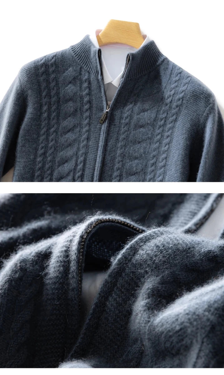 Mock collar sweater merino wool - Antonios