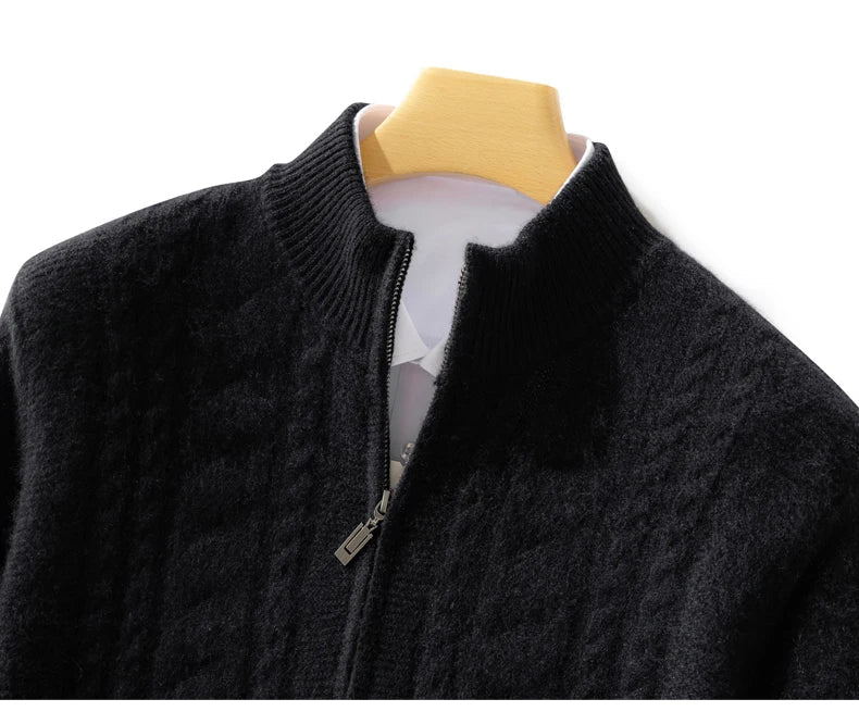 Mock collar sweater merino wool - Antonios