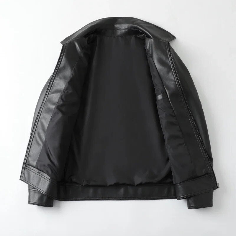 MOTO black leather jacket - Antonios