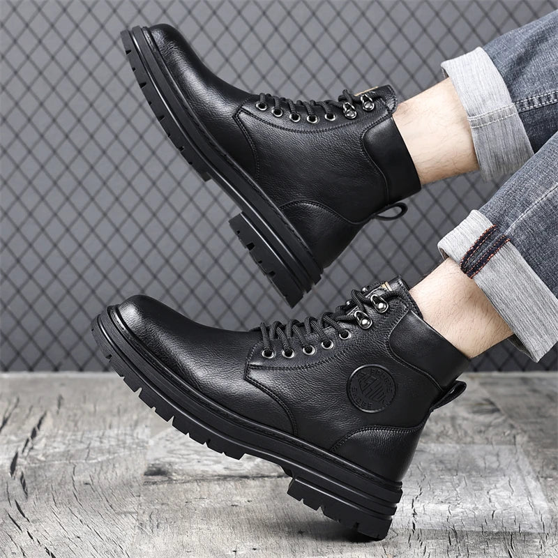 Motorcycle leather winter boots - Antonios