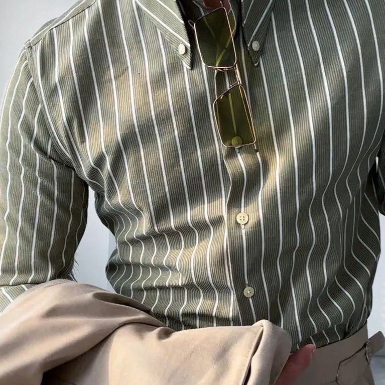 Non iron striped shirt gentleman’s trendy choice - Antonios
