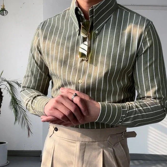 Non iron striped shirt gentleman’s trendy choice - Antonios