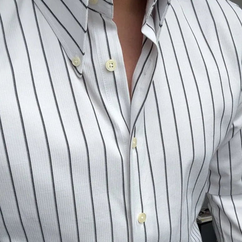 Non iron striped shirt gentleman’s trendy choice - Antonios
