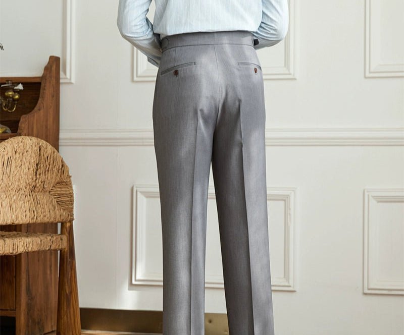 Non - ironing wide leg high - waist elegant pants - Antonios