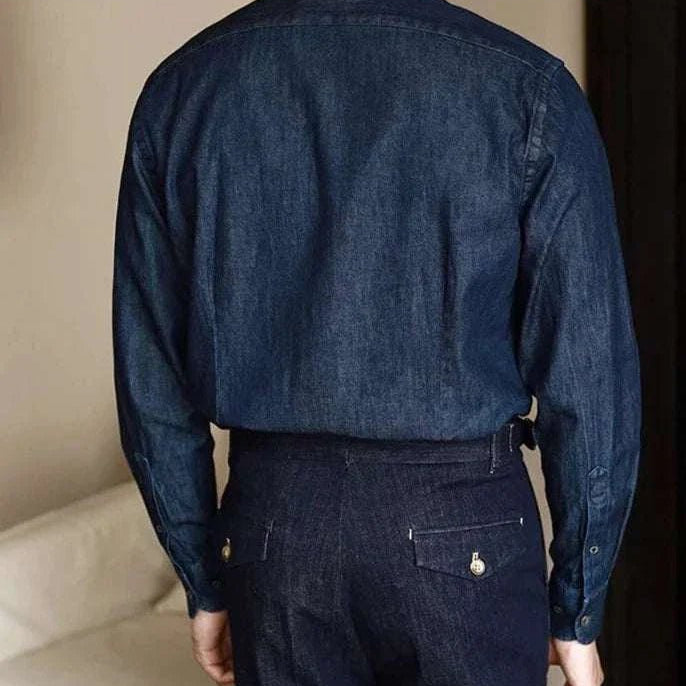 Office premium denim shirt - Antonios