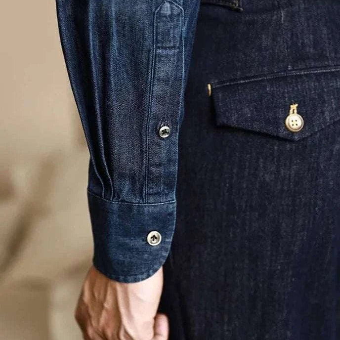 Office premium denim shirt - Antonios