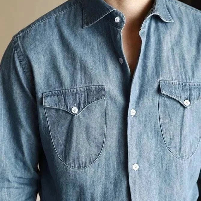 Office premium denim shirt - Antonios
