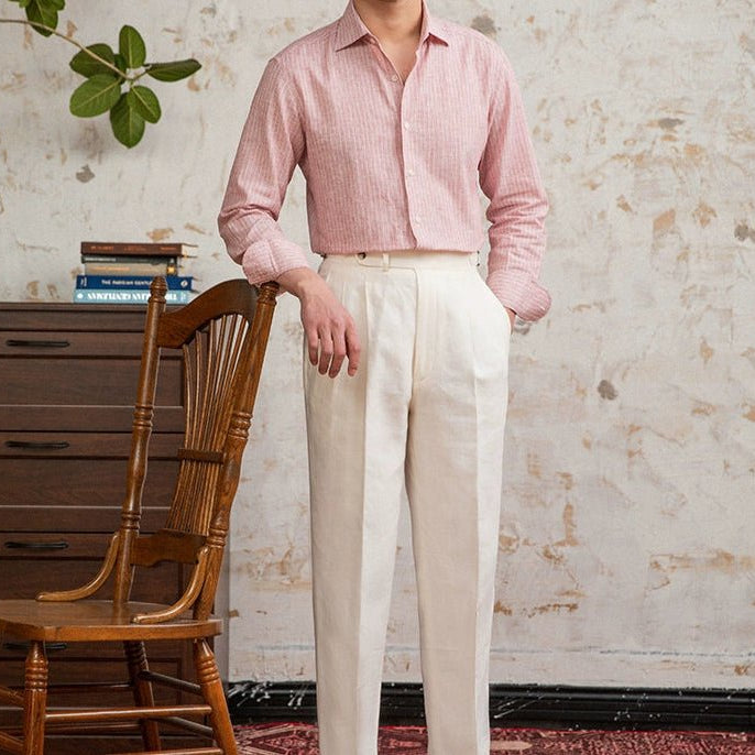 Old money striped linen shirt - Antonios