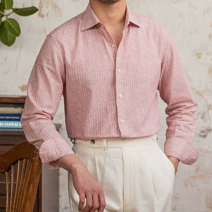 Old money striped linen shirt - Antonios