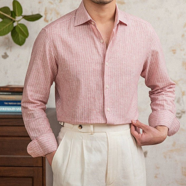 Old money striped linen shirt - Antonios