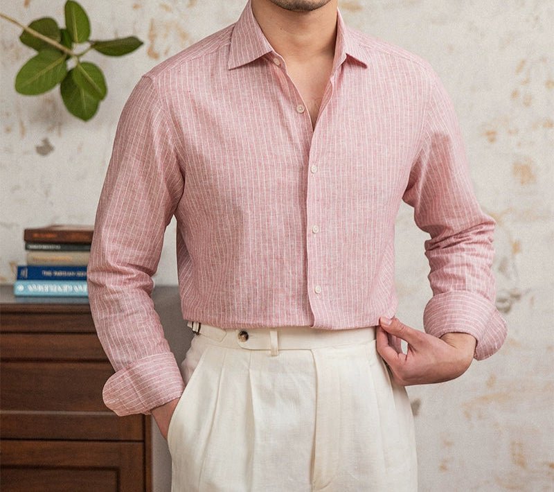 Old money striped linen shirt - Antonios