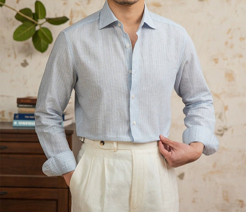 Old money striped linen shirt - Antonios