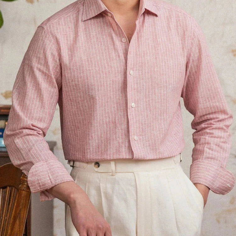 Old money striped linen shirt - Antonios