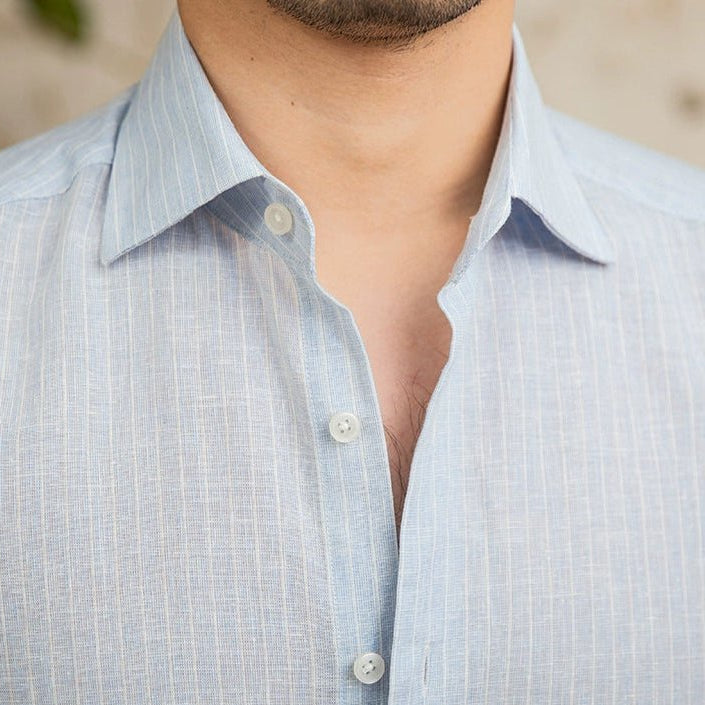 Old money striped linen shirt - Antonios