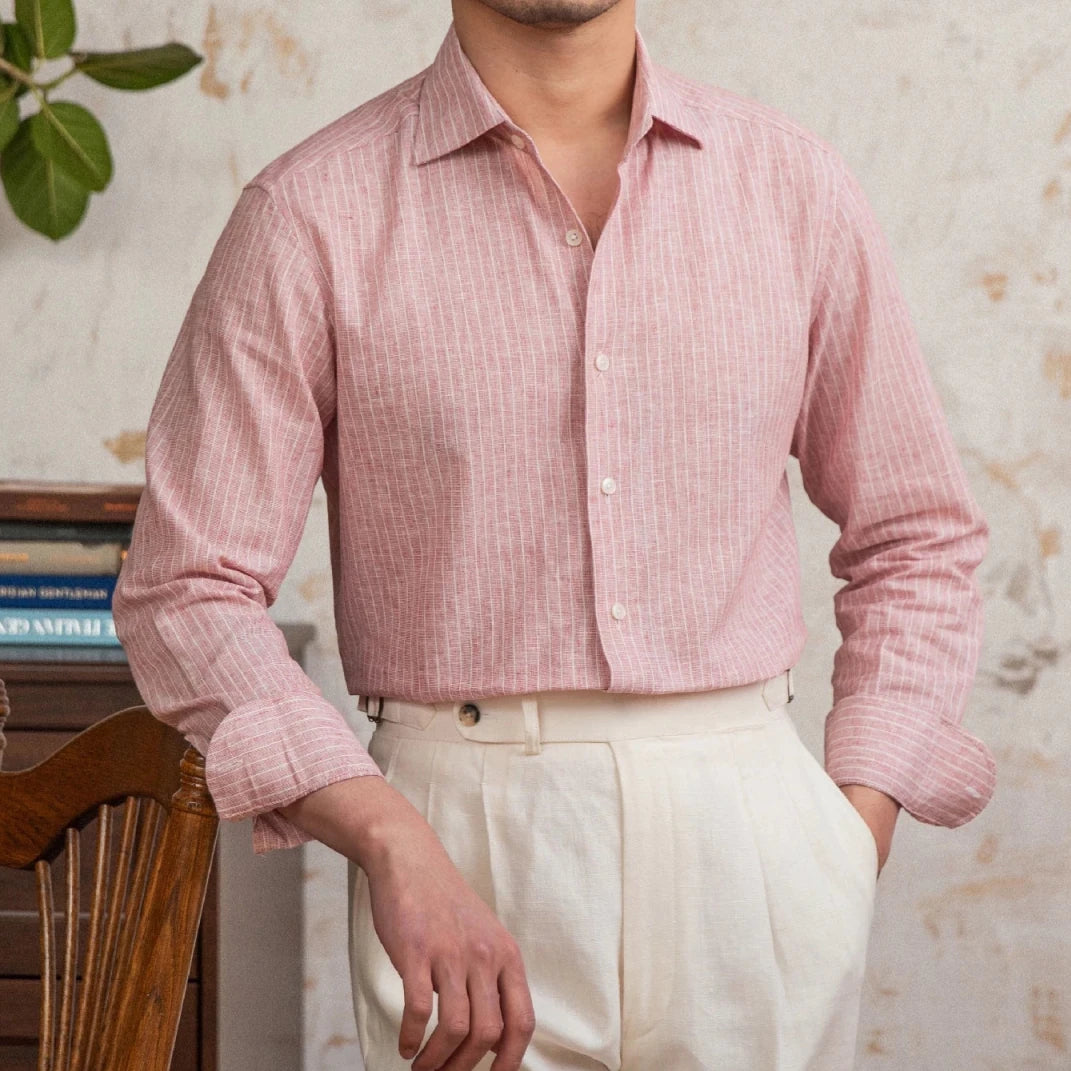 Old money striped linen shirt - Antonios