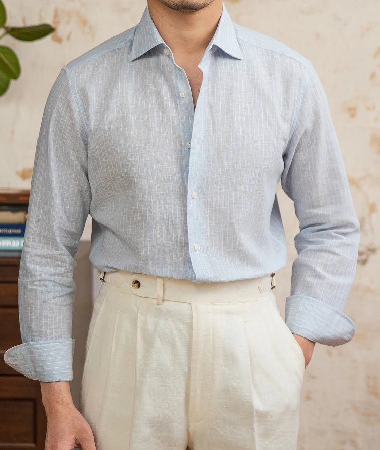 Old money striped linen shirt - Antonios